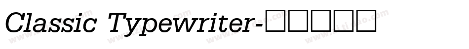Classic Typewriter字体转换